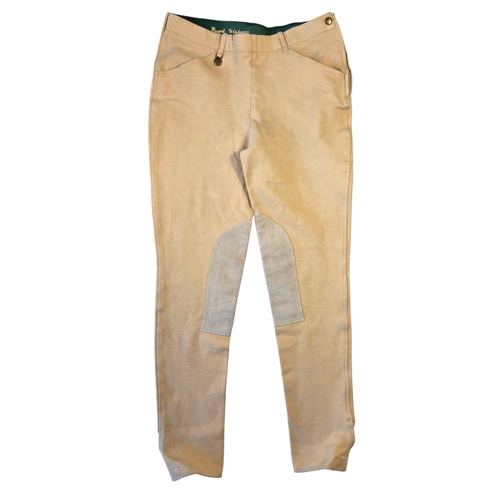 Royal Highness Tan Breeches Riding Pants Equestrian Suede 30L Horse Back Outdoor